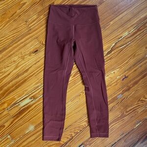 Lululemon Wunder Train Leggings size 6 Date Brown 25”